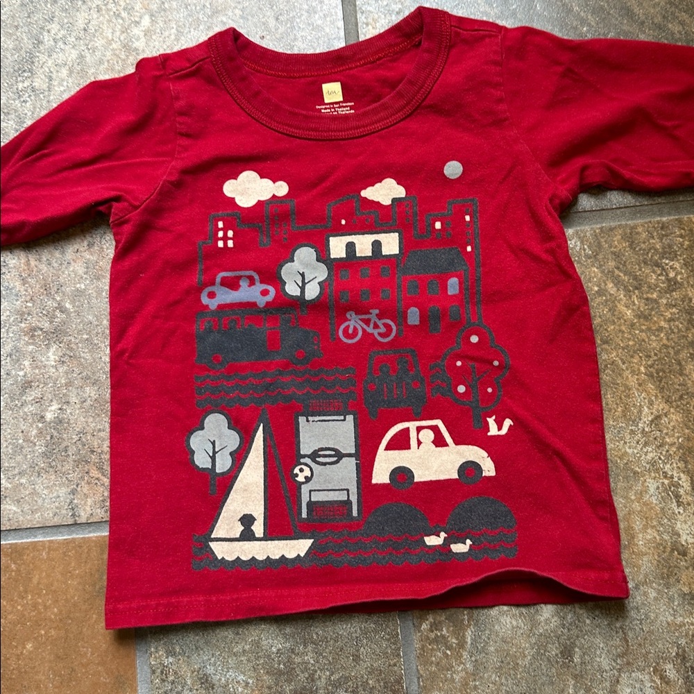 Lot of three Tea Collection boys long sleeve shirts - size 18-24 months - Picture 6 of 9